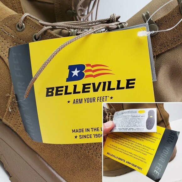 Belleville AHWC Boots Hot Weather Desert Tan Suede Hard Toe Men\'s 15 R NWT main image 4